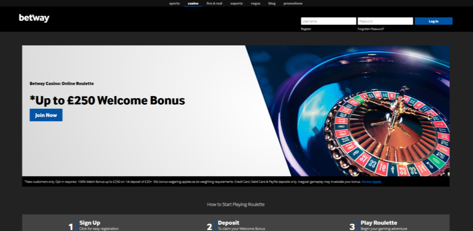online roulette betway welcome bonus